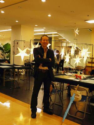 福岡の照明設計事務所ライトニックのオリジナル手作り照明星型北欧展にて